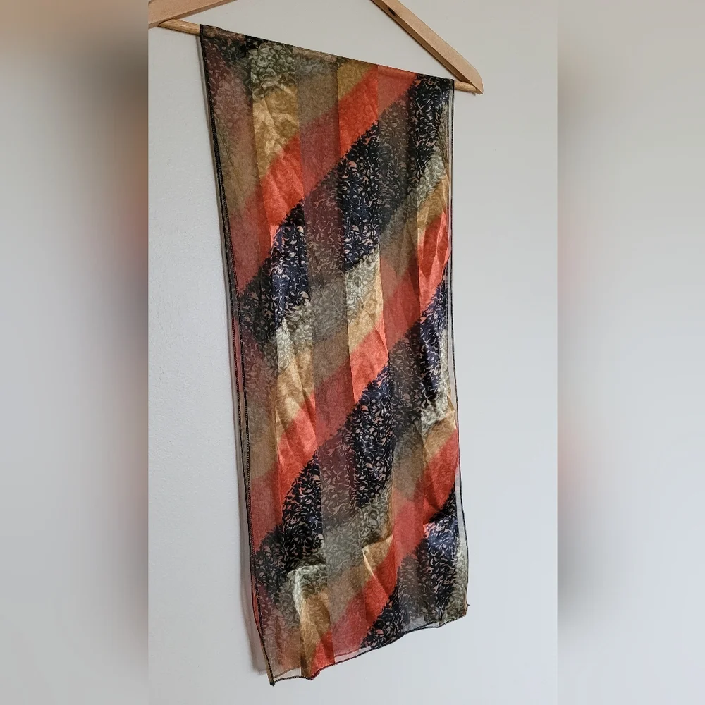 Silky Earthy Colored Palette Scarf